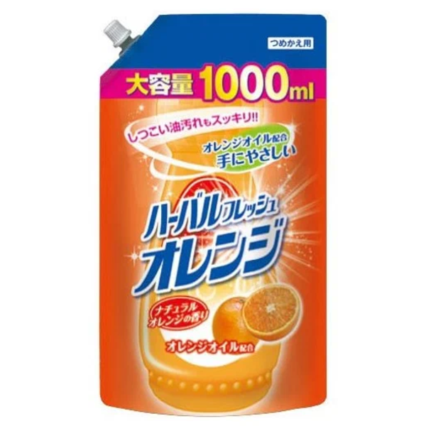 Средство для мытья посуды, овощей и фруктов (аромат апельсина), MITSUEI  1000 мл (запаска)