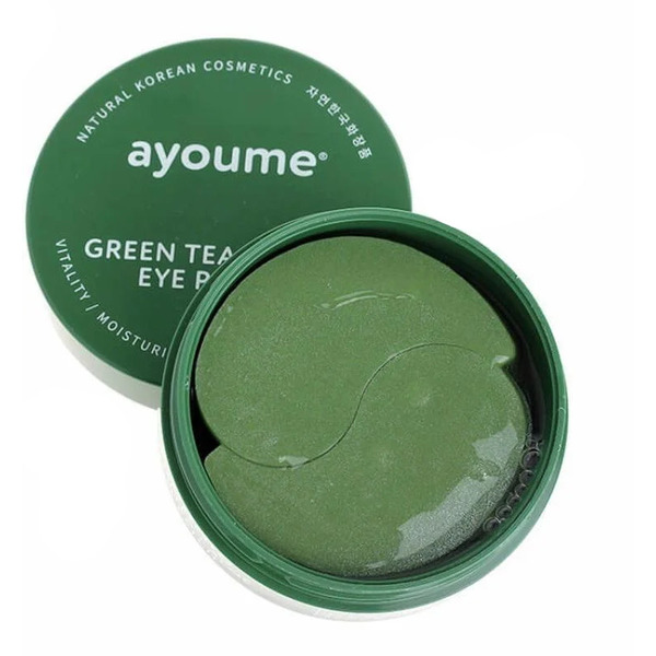 Патчи для глаз от отечности с экстрактом зеленого чая и алоэ Green Tea+Aloe Eye Patch, AYOUME 1,4 г х 60