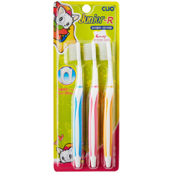 Набор зубных щеток Junior R 2+1, CLIO 3 шт.