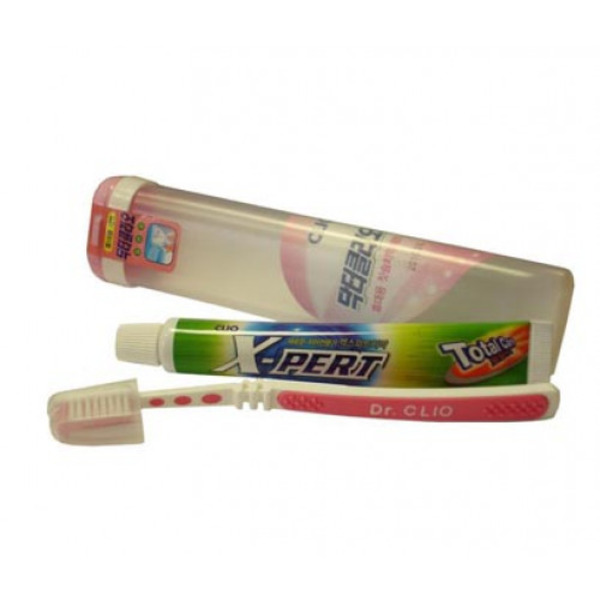 Набор зубная паста + щетка с мягкой щетиной New Portable Sense R + Expert Toothpaste, CLIO 1 шт./50 мл