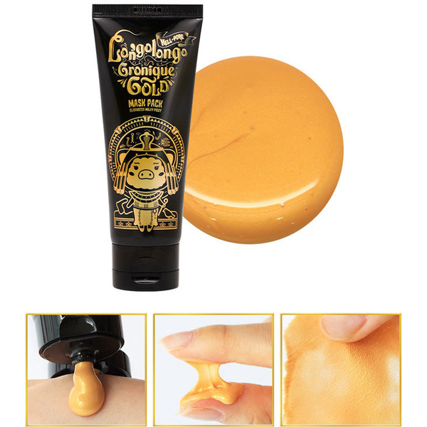 Маска-пленка на основе пептидного комплекса и золота Hell-Pore Longolongo Gronique Gold Mask Pack, ELIZAVECCA  100 мл