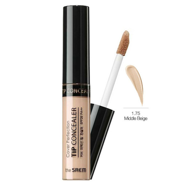 Консилер для маскировки недостатков Cover Perfection Tip Concealer, тон 1.75 Middle Beige, THE SAEM   6,5 г