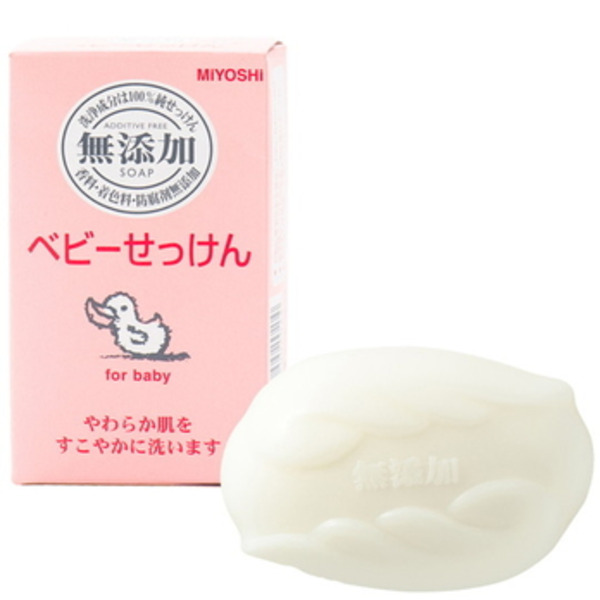 Туалетное мыло на основе натуральных компонентов Additive Free Family Soap Bar, MIYOSHI 80 г