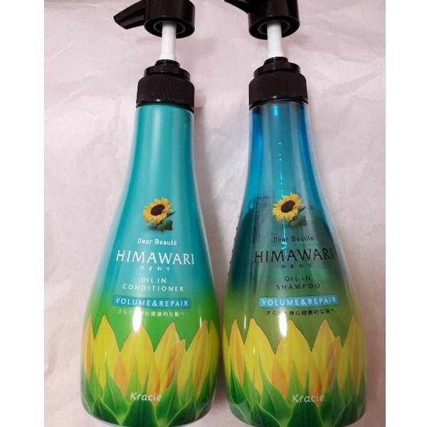 Бальзам-ополаскиватель для придания объема поврежденным волосам Dear Beaute Himawari Premium EX, KRACIE  500 мл