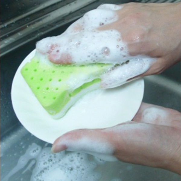 Губка для мытья посуды из поролона (подходит для стеклокерамики), AISEN 1 шт.