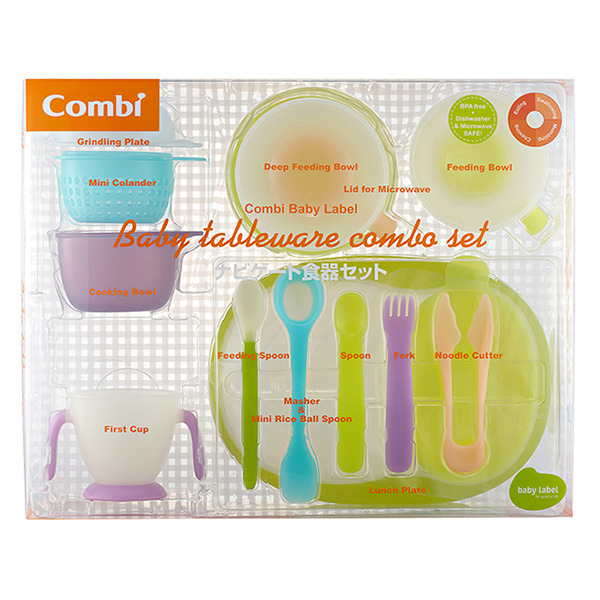 Набор детской посуды для кормления Baby Tableware (c 5 месяцев), COMBI 