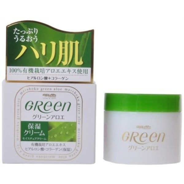 Увлажняющий крем для очень сухой кожи лица Green Plus Aloe Moisture cream, MEISHOKU 48 г