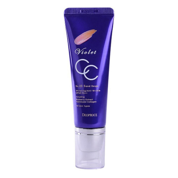 СС-крем, тон 23 Sand Beige, Violet CC Cream, DEOPROCE   50 г
