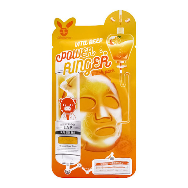 Витаминизированная тканевая маска для повышения упругости кожи лица Vita Deep Power Ringer Mask Pack, ELIZAVECCA   23 мл