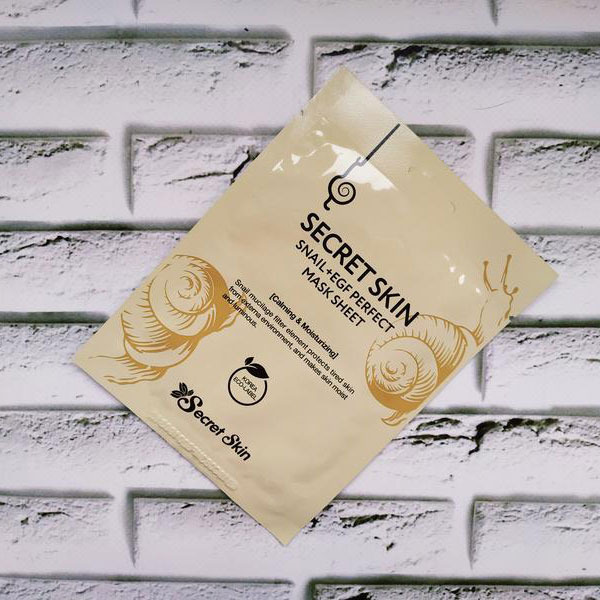 Тканевая маска для лица с экстрактом улитки и фактором роста Snail+EGF Perfect Mask Sheet, SECRET SKIN 20 г