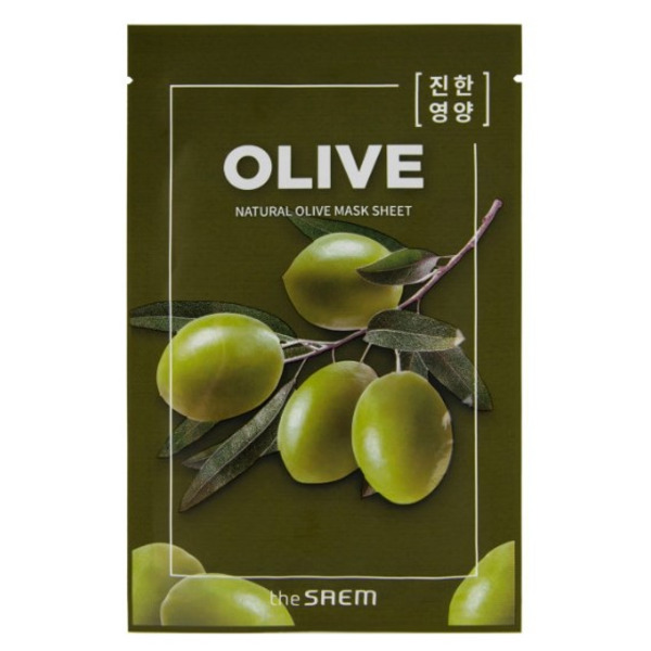 Маска тканевая с экстрактом оливы Natural Olive Mask Sheet, THE SAEM  21 мл