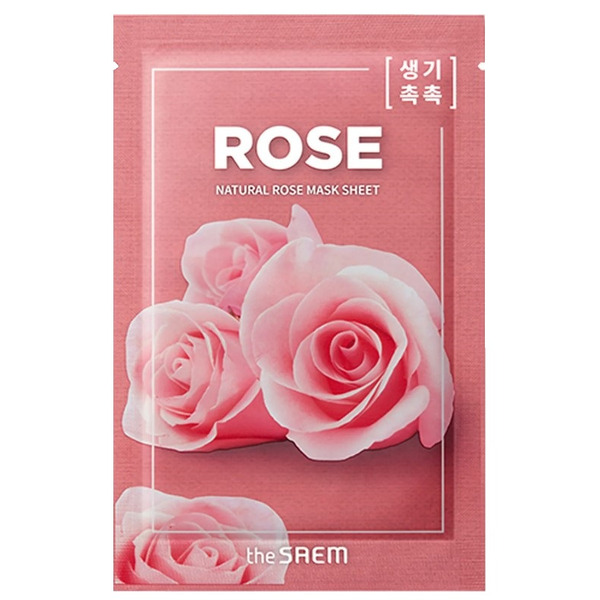 Маска тканевая с экстрактом розы Natural Rose Mask Sheet, THE SAEM   21 мл