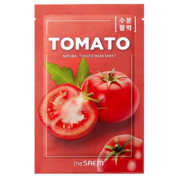 Маска тканевая с экстрактом томата Natural Tomato Mask Sheet, THE SAEM   21 мл