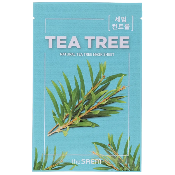 Маска тканевая с экстрактом чайного дерева Natural Tea Tree Mask Sheet, THE SAEM 21 мл