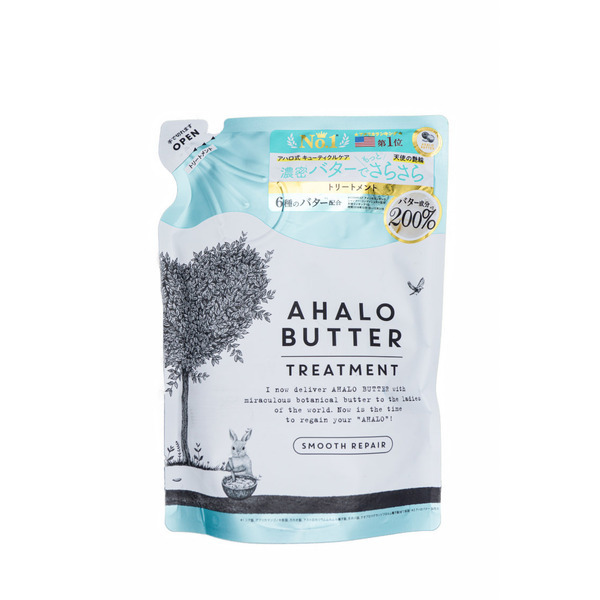 Восстанавливающий бальзам-ополаскиватель для гладкости, блеска и здорового роста волос AHALO BUTTER (без сульфатов) 400 мл (мягкая упаковка)