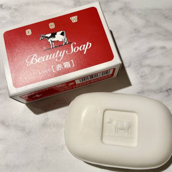 Молочное увлажняющее туалетное мыло с пудровым ароматом роз Beauty Soap, COW  3 шт. по 100 г