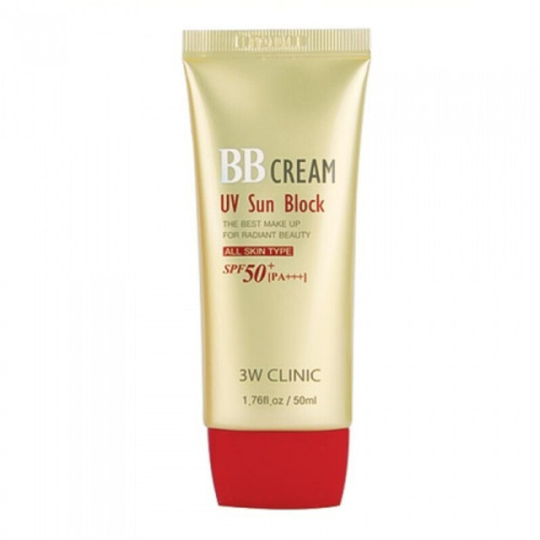 Солнцезащитный ВВ-крем UV Sun Block BB Cream SPF50+/PA+++, 3W CLINIC   50 мл