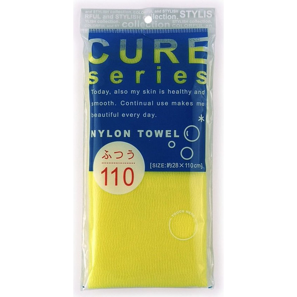 Мочалка средней жесткости Cure Nylon Towel Regular, OHE (желтая)