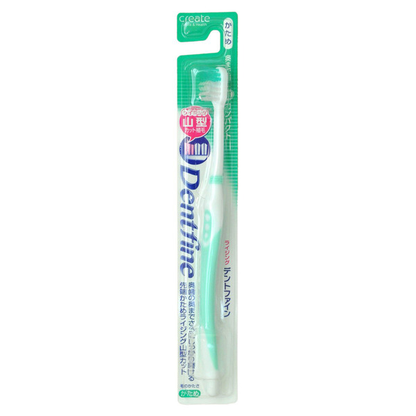 Зубная щетка с компактной чистящей головкой и щетинками разного уровня жесткая, CREATE 1 шт.