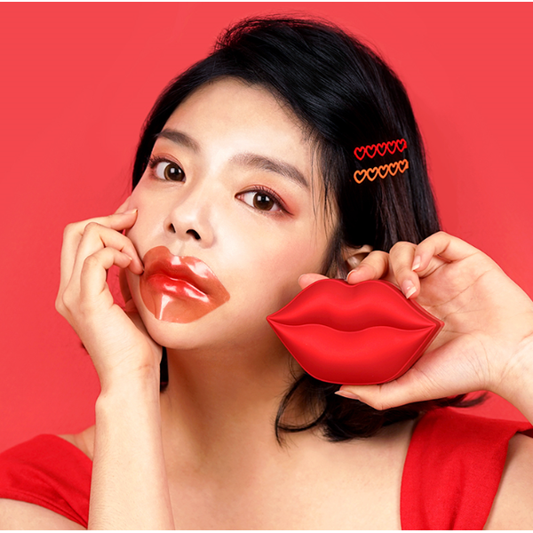 Гидрогелевые патчи для губ с экстрактом лепестков розы Rose Lip Mask, KOCOSTAR   20 шт