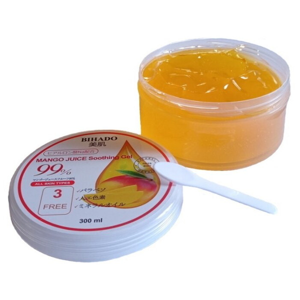 Гель для лица и тела увлажняющий, с соком манго 99% Mango Juice Soothing Gel, BIHADO 300 г  