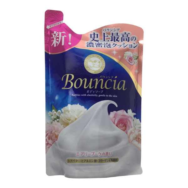 Сливочное жидкое мыло для тела (с ароматом роскошного букета) Bouncia, Cow Brand 400 мл (запасной блок)
