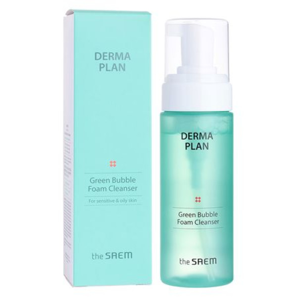 Пенка для умывания Green Bubble Foam Cleanser Derma Plan, SAEM 150 мл