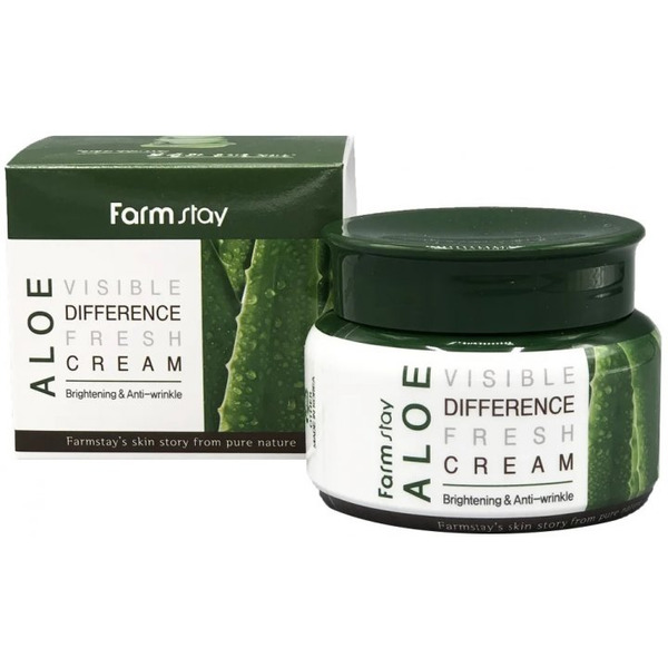 Успокаивающий крем для лица с алоэ Visible Difference Fresh Cream Aloe, Farmstay 100 мл