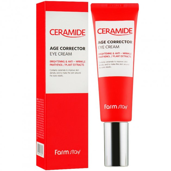 Антивозрастной крем с церамидами для кожи вокруг глаз Ceramide Age Corrector Eye Cream, Farmstay 50 мл