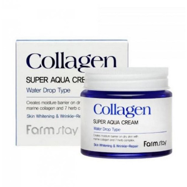 Увлажняющий крем для лица с коллагеном Collagen Super Aqua Cream, FarmStay 80 мл