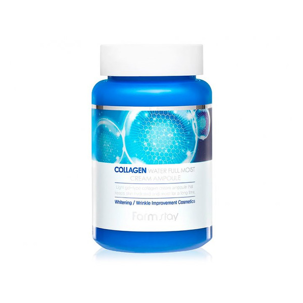 Увлажняющий крем-сыворотка для лица с коллагеном Collagen Water Full Moist Cream Ampoule, FarmStay 250 мл 