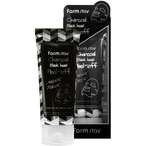 Очищающая маска-пленка для лица Charcoal Black Head Peel-Off Mask Pack с углем, Farmstay 100 г
