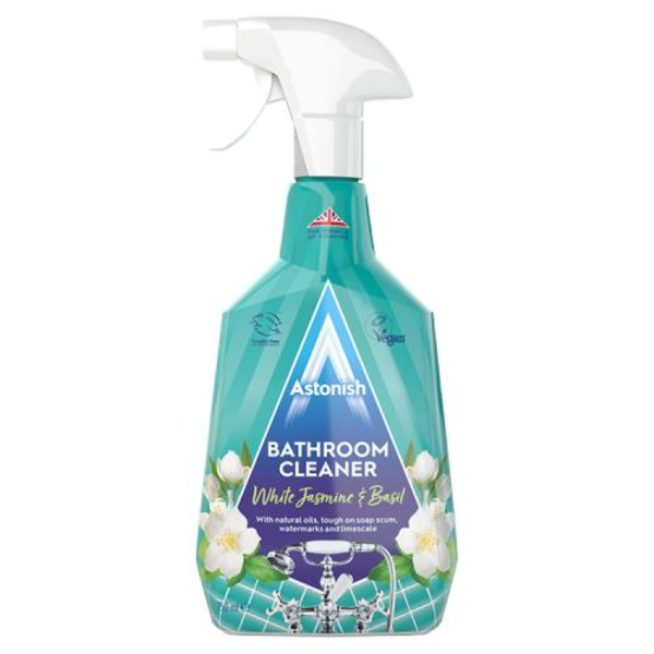 Спрей универсальный для ванной комнаты Белый жасмин и базилик Bathroom Cleaner White Jasmine & Basil, Astonish 750 мл