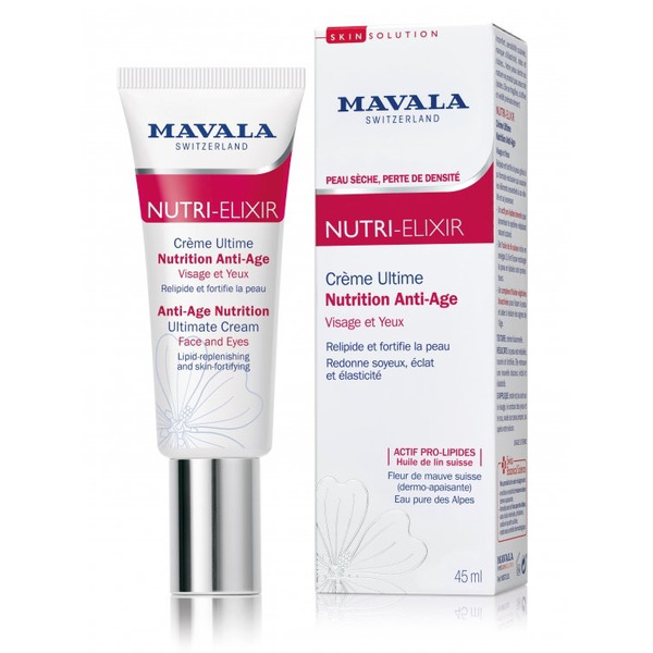 Антивозрастной крем-бустер для лица и области вокруг глаз Anti-Age Nutrition Ultimate Cream, Mavala 45 мл
