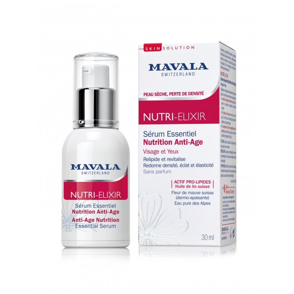 Антивозрастная сыворотка-бустер для лица и области вокруг глаз Anti-Age Nutrition Essential Serum, Mavala 30 мл