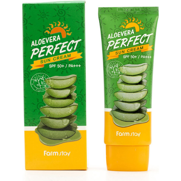Крем для лица и тела солнцезащитный  ALOEVERA Perfect Sun Cream, FarmStay, 70 г