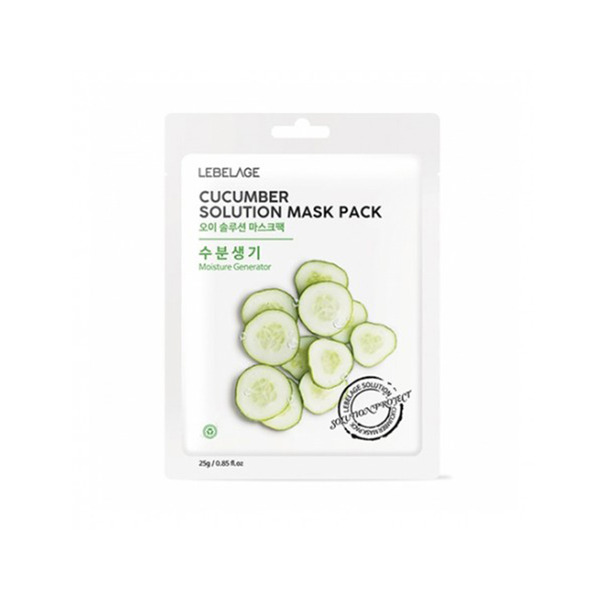 Маска тканевая CUCUMBER SOLUTION MASK, LEBELAGE, 23 г