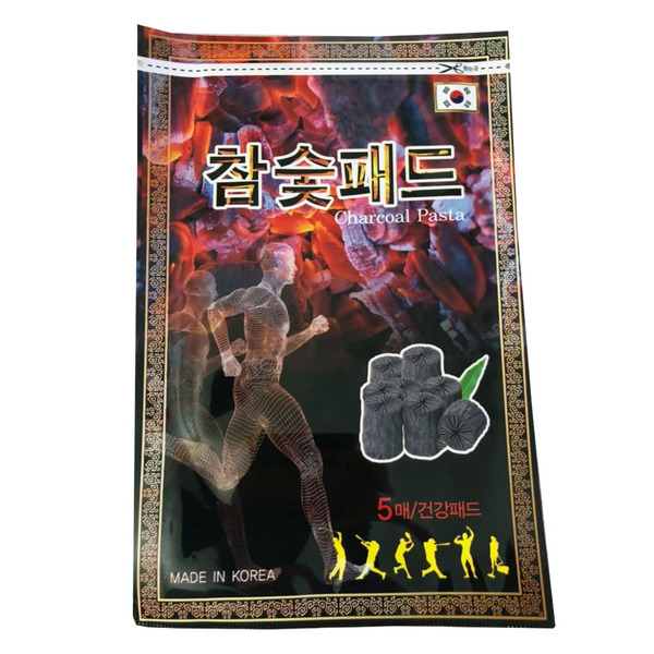 Пластыри шлаковыводящие для стоп с древесным углём 92*132 мм Korean Charcoal Pasta Patch, Hamina 5 шт