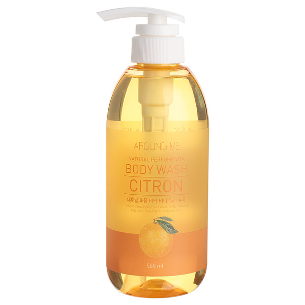 Гель для душа с экстрактом юдзу Around Me Natural Perfume Vita Body Wash Yuja, Welcos, 500 мл