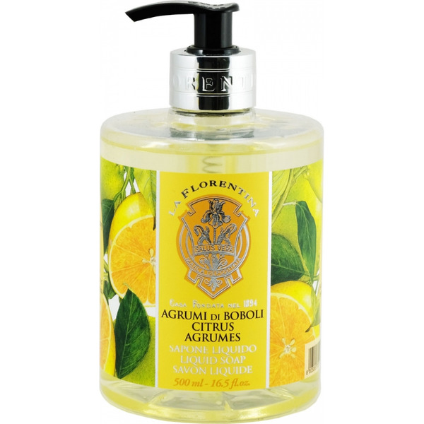 Жидкое мыло с оливковым маслом и экстрактом апельсина Liquid Soap Boboli Citrus, La Florentina 500 мл