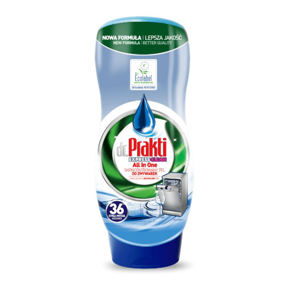 Гель для посудомоечных машин суперконцентрат Dr. Prakti Express Clean All In One, Clovin 720 мл