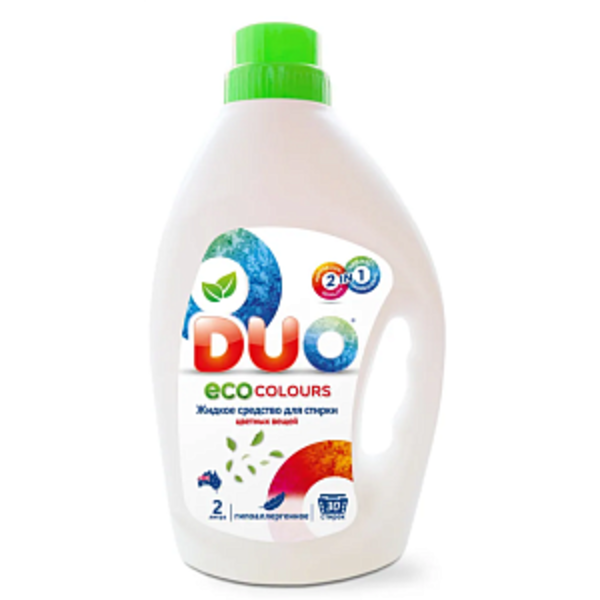 Экологичное жидкое средство для стирки цветных вещей DUO Eco Colours, Neon 2000 мл