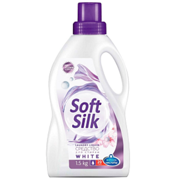 Жидкое средство для стирки белого белья Soft Silk White, Romax 1500 г