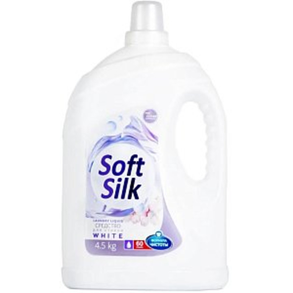 Жидкое средство для стирки белого белья Soft Silk White, Romax 4500 г