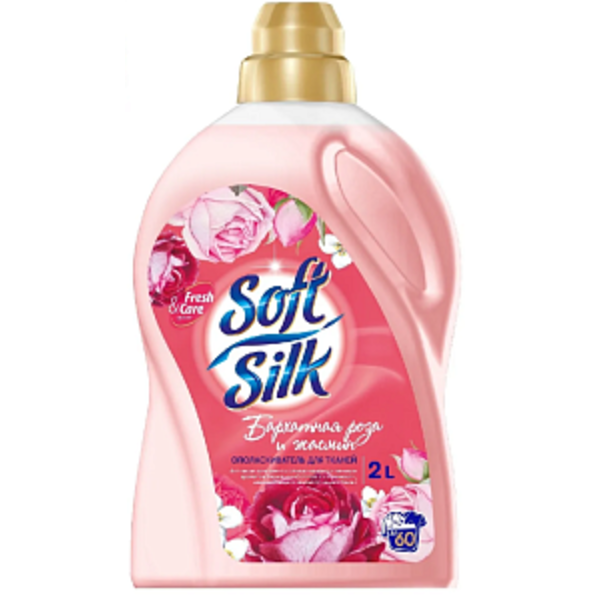Ополаскиватель для белья Бархатная роза и Жасмин Soft Silk, Romax 2000 мл