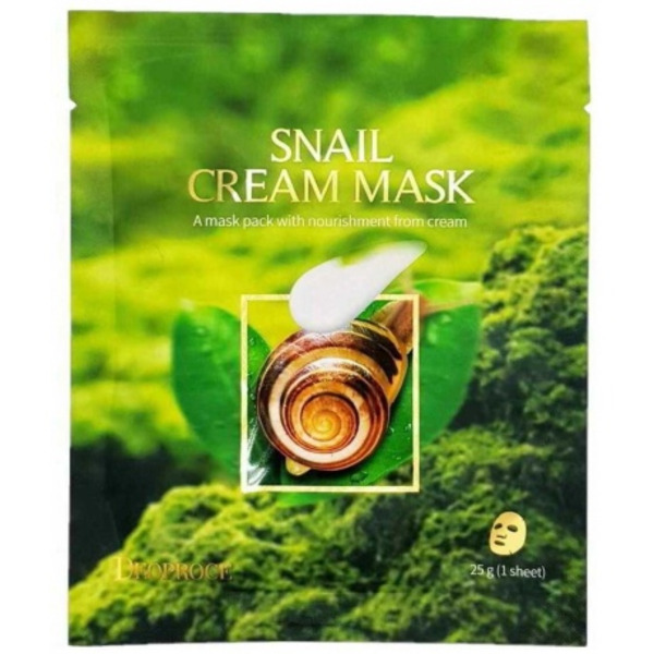 Маска кремовая на тканевой основе SNAIL CREAM MASK, DEOPROCE, 25 г