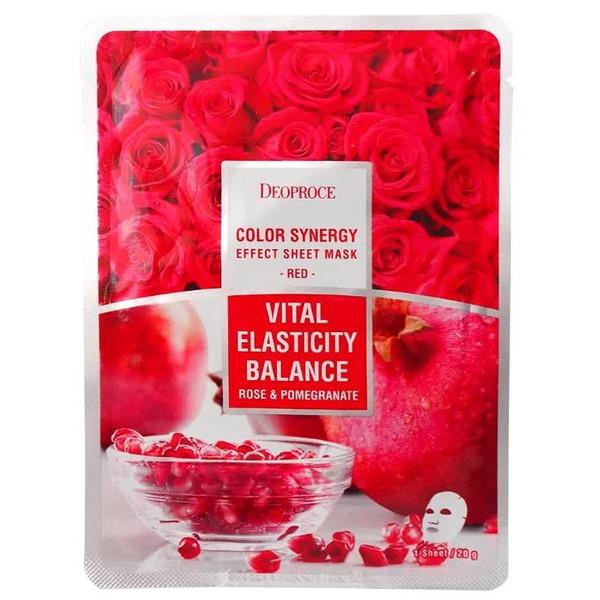 Маска на тканевой основе COLOR SYNERGY EFFECT SHEET MASK RED, DEOPROCE, 20 г