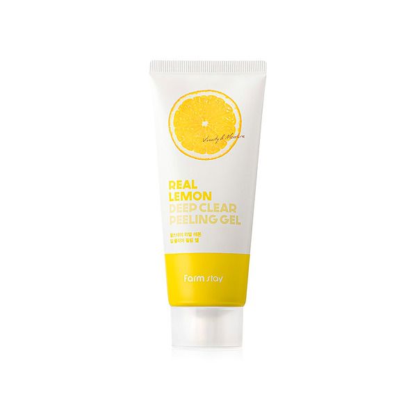 Гель отшелушивающий с экстрактом лимона Real Lemon Deep Clear Peeling Gel, FarmStay, 100 мл