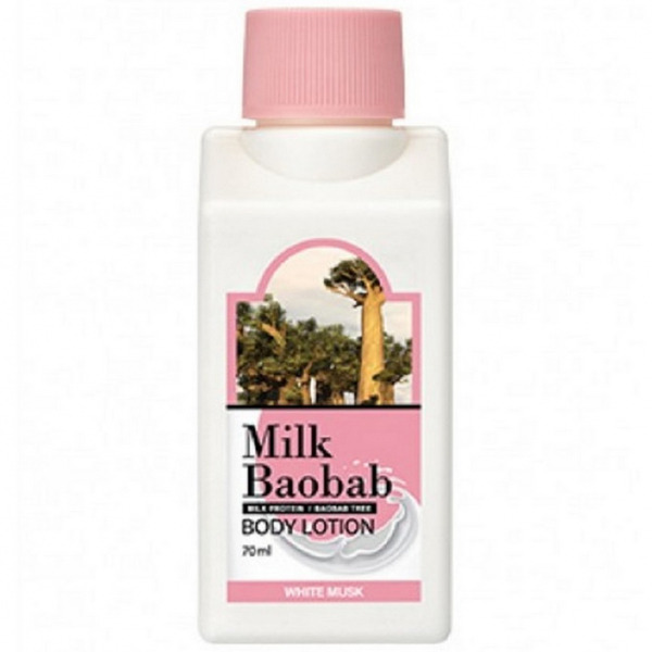 Лосьон для тела с ароматом белого мускуса Body Lotion White Musk Travel Edition, MilkBaobab, 70 мл