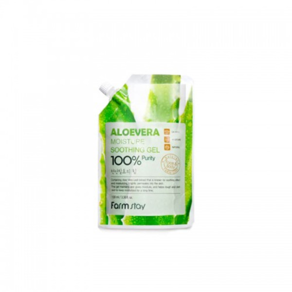 Гель увлажняющий для лица и тела  с экстрактом алое Moisture Soothing Gel Aloevera,  FarmStay, 100 мл